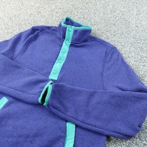 Chubbies Jacket Mens M Blue Fleece Snap Pullover Windbreaker Coat Outdoor Casual